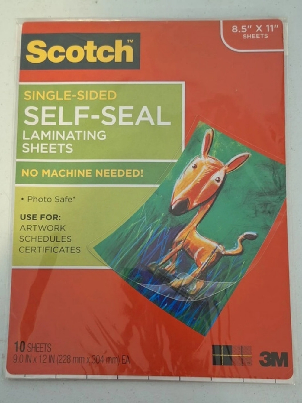 Scotch Single-Sided Self-Seal Laminating Sheets LS8545-10 Sheets 8.5 x 11 in